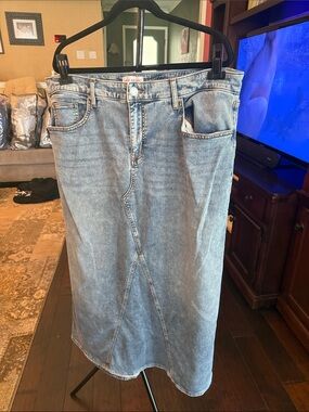 Lane Bryant Light Blue Denim Maxi Skirt